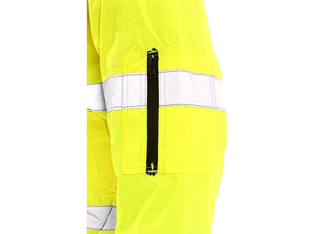 Bunda LEEDS, výstražná, zimní, pánská, žlutá, vel. L